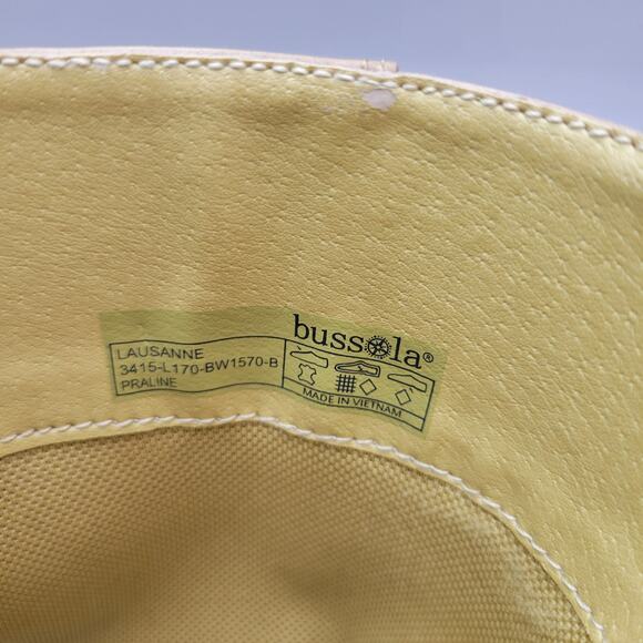 Bussola Size 39/8.5 Caramel Leather Ankle Boots Booties Lined Comfort Side Zip - Picture 12 of 13